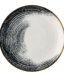 Churchill Homespun Accents Black Evolve Coupe Plates 217mm 12 Pack (JA058)