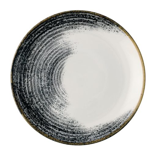 Churchill Homespun Accents Black Evolve Coupe Plates 217mm 12 Pack (JA058)