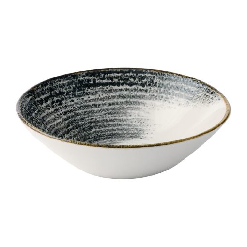 Churchill Homespun Accents Black Evolve Deep Bowls 220mm 6 Pack (JA060)