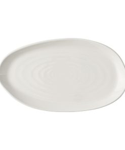 Churchill Envisage Natural White Organic Oblong Plates 260x150mm 6 Pack (JA071)