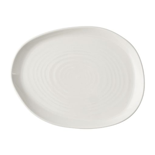 Churchill Envisage Natural White Organic Oblong Plates 260x200mm 6 Pack (JA072)