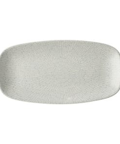 Churchill Delta Grey Oblong Plates 298x153mm 12 Pack (JA086)