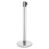 Bolero Polished Stainless Steel Black Strap Barriers 3m 2 Pack (JA341)