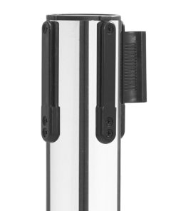 Bolero Polished Stainless Steel Black Strap Barriers 3m 2 Pack (JA341)