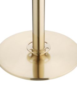Bolero Flat Base Barrier Banner Posts Brushed Brass 2 Pack (JA343)
