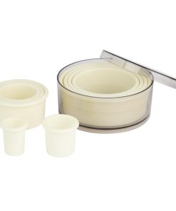Vogue Plain Round Nylon Pastry Cutters Pack 9 (JA522)
