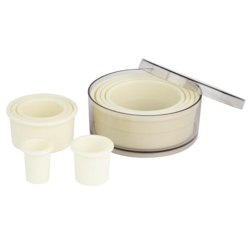 Vogue Plain Round Nylon Pastry Cutters Pack 9 (JA522)