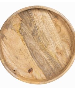 Olympia Mango Wood Round Deep Sided Tray 400mm (JA886)