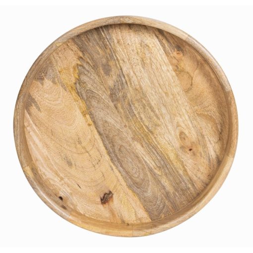 Olympia Mango Wood Round Deep Sided Tray 400mm (JA886)