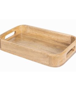 Olympia Mango Wood Rectangular Deep Sided Tray 300x190mm (JA887)