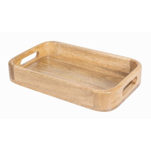 Olympia Mango Wood Rectangular Deep Sided Tray 300x190mm (JA887)