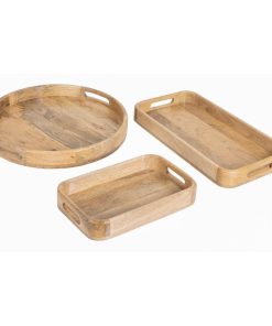 Olympia Mango Wood Rectangular Deep Sided Tray 300x190mm (JA887)