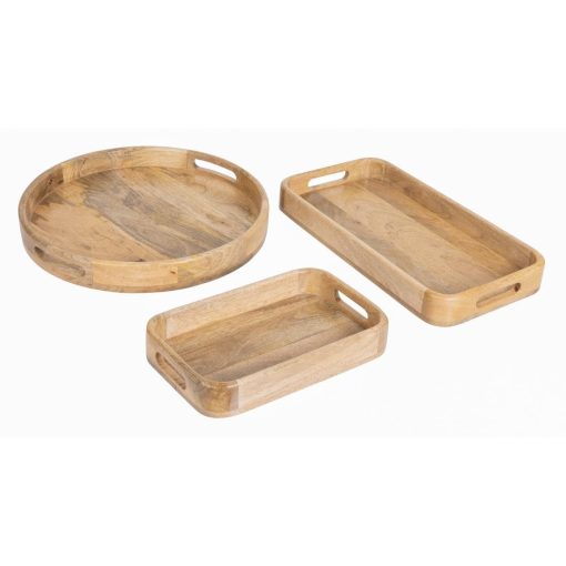 Olympia Mango Wood Rectangular Deep Sided Tray 300x190mm (JA887)