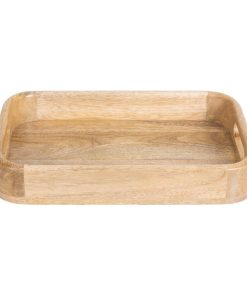 Olympia Mango Wood Rectangular Deep Sided Tray 300x190mm (JA887)