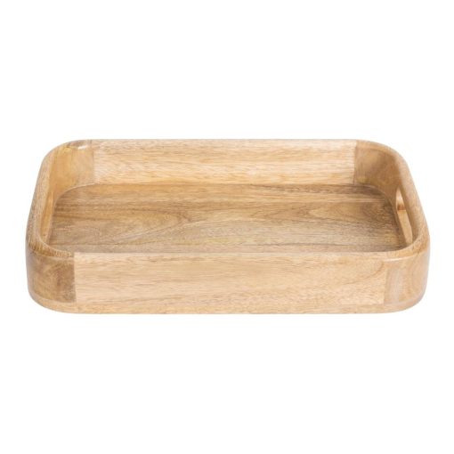 Olympia Mango Wood Rectangular Deep Sided Tray 300x190mm (JA887)