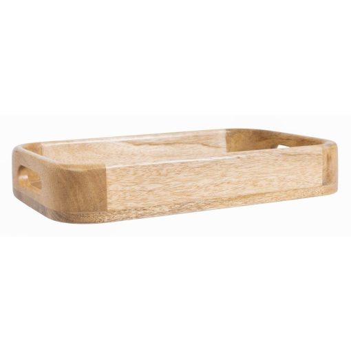 Olympia Mango Wood Rectangular Deep Sided Tray 300x190mm (JA887)