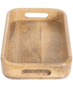 Olympia Mango Wood Rectangular Deep Sided Tray 300x190mm (JA887)