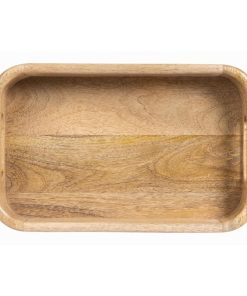 Olympia Mango Wood Rectangular Deep Sided Tray 300x190mm (JA887)