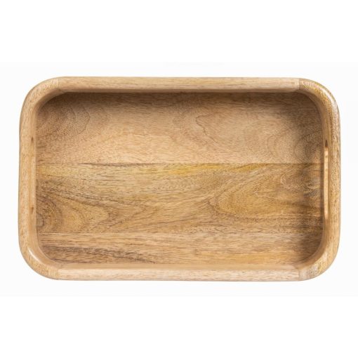 Olympia Mango Wood Rectangular Deep Sided Tray 300x190mm (JA887)