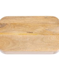 Olympia Mango Wood Rectangular Deep Sided Tray 300x190mm (JA887)