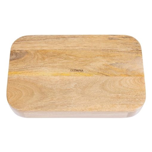 Olympia Mango Wood Rectangular Deep Sided Tray 300x190mm (JA887)
