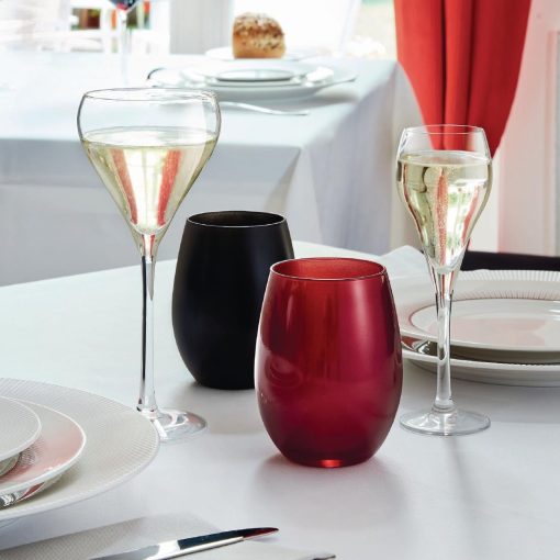 Chef and Sommelier Primary Black Matt Tumblers 360ml 24 Pack (JB080)