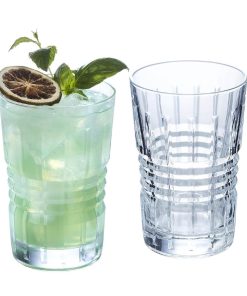 Arcoroc Old Square Hi Ball Glasses 360ml 12 Pack (JB086)