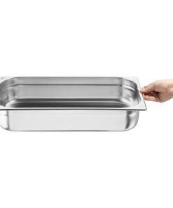 Nisbets Essentials Stainless Steel Gastronorm Tray 1-1 100mm Pack 3 (JB370)