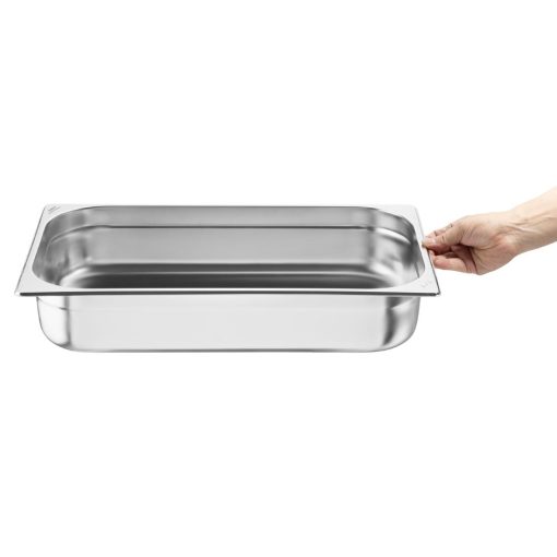 Nisbets Essentials Stainless Steel Gastronorm Tray 1-1 100mm Pack 3 (JB370)