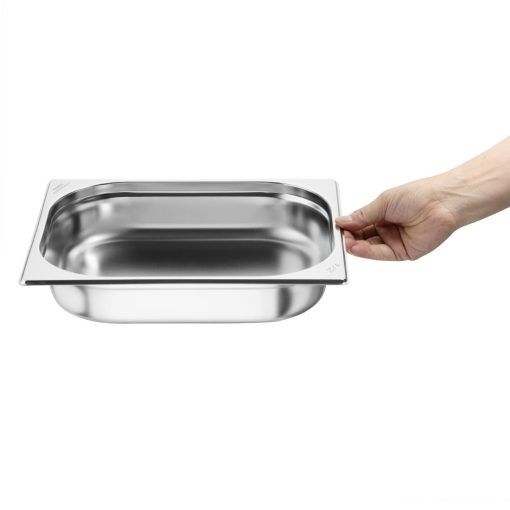Nisbets Essentials Stainless Steel 1-2 Gastronorm Tray 65mm Pack 3 (JB371)