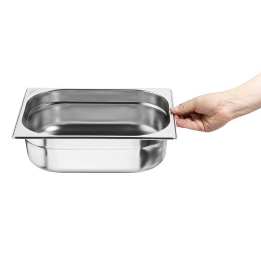 Nisbets Essentials Stainless Steel 1-2  Gastronorm Tray 100mm Pack 3 (JB372)
