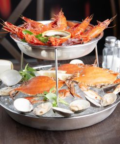 Olympia Seafood Platter Stainless Steel 220mm (JB397)