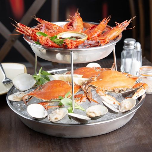 Olympia Seafood Platter Stainless Steel 220mm (JB397)