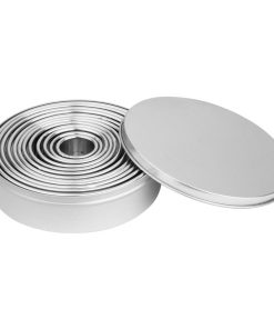 Vogue Stainless Steel Round Plain Cutters Pack 12 (JB551)