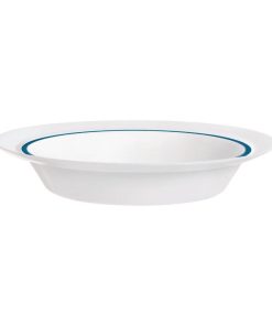 Autonomy Soup Dishes Blue Border 230mm 12 Pack (JC962)