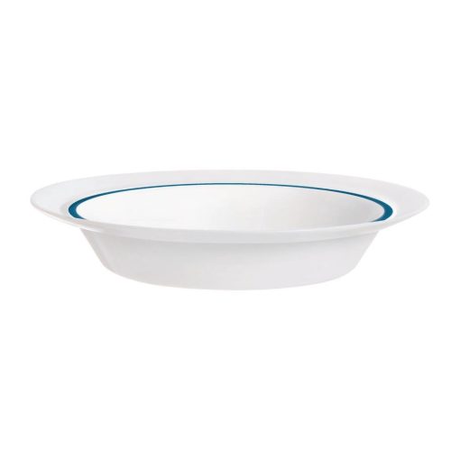 Autonomy Soup Dishes Blue Border 230mm 12 Pack (JC962)