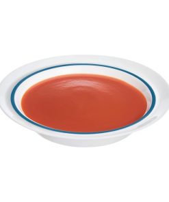 Autonomy Soup Dishes Blue Border 230mm 12 Pack (JC962)