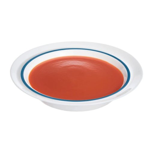 Autonomy Soup Dishes Blue Border 230mm 12 Pack (JC962)