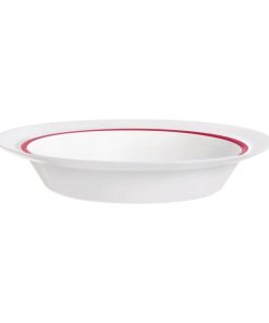 Autonomy Soup Dishes Red Border 230mm 12 Pack (JC963)