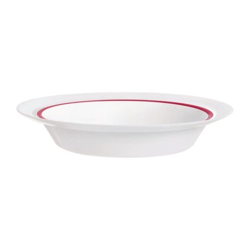 Autonomy Soup Dishes Red Border 230mm 12 Pack (JC963)