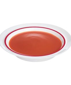 Autonomy Soup Dishes Red Border 230mm 12 Pack (JC963)