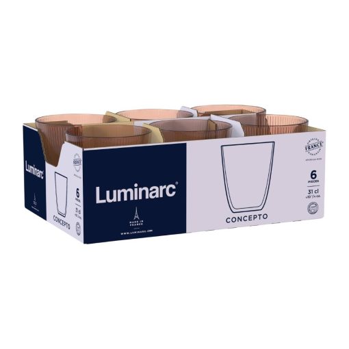 Luminarc Concepto Stripy Agate Tumblers 320ml 24 Pack (JC973)