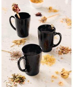 Luminarc New Morning Mugs Black 320ml 6 Pack (JC977)