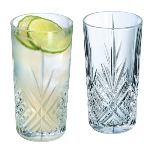 Cristal dArques Masquerade Toughened Hiball Glasses 380ml 24 Pack (JC978)