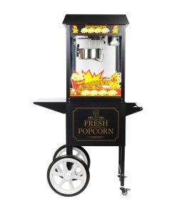 Haxro HX8588 Popcorn Machine and Cart Black (JE456)