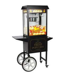 Haxro HX8588 Popcorn Machine and Cart Black (JE456)