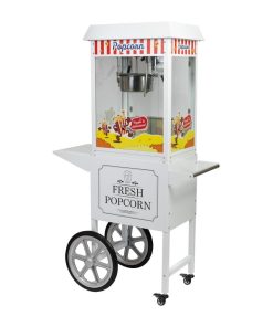 Haxro HX8837 Popcorn Machine and Cart White (JE458)