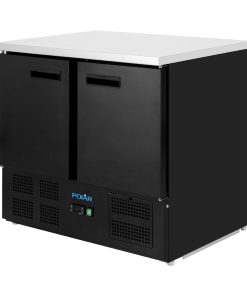 Polar G-Series Double Door Counter Fridge Black 257Ltr (PG022)