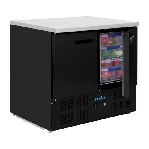 Polar G-Series Double Door Counter Fridge Black 257Ltr (PG022)