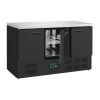 Polar G-Series Triple Door Counter Fridge Black 400Ltr (PG023)